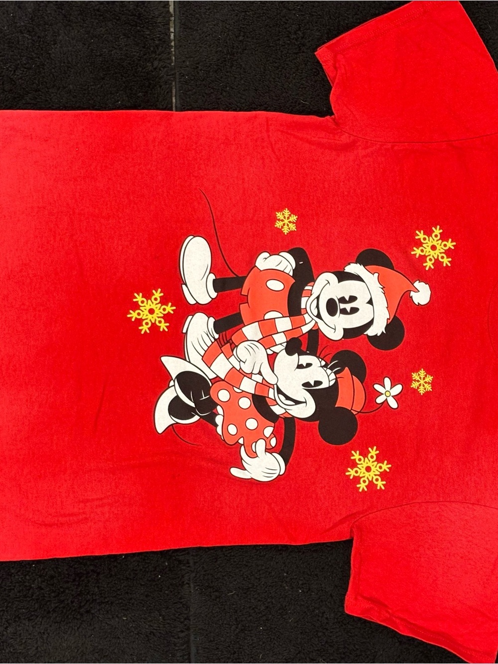 Disney Red Mickey & Minnie Holiday Graphic Tee - Picture 2 of 12